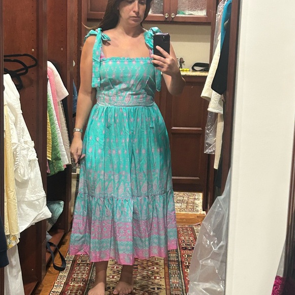 Shoshanna Dresses & Skirts - Shoshanna Green Midi A-Line Tiered Skirt